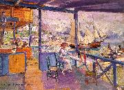 Konstantin Korovin Pier in Gurzuf oil painting artist